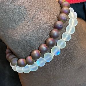 Men’s Druzy agate bracelet Set of 2  size 8 inch